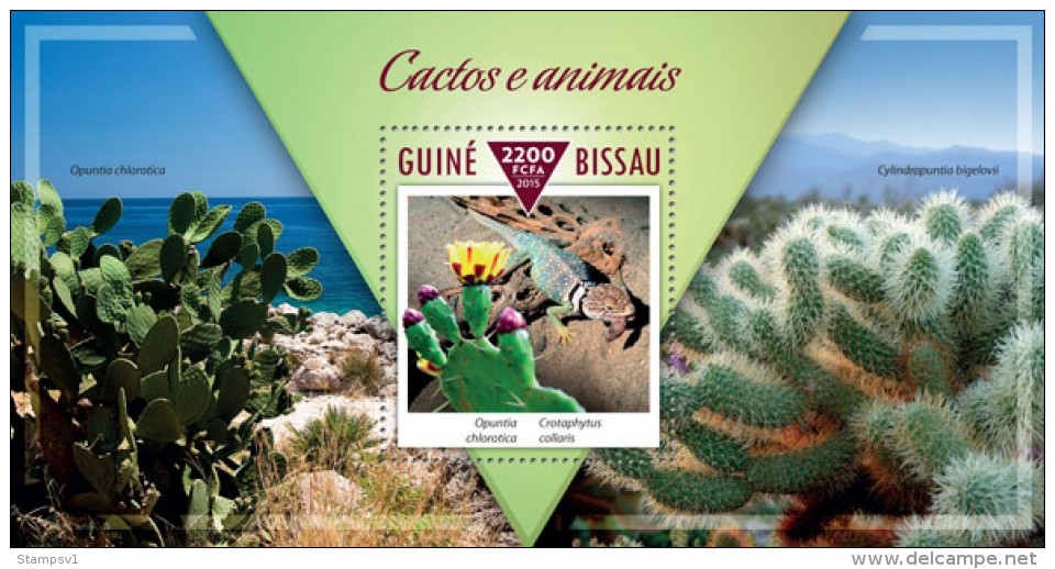 Guinea Bissau. 2015 Cactuses And Animals. (304b) - Sukkulenten