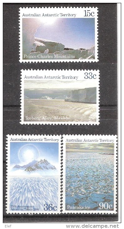 Australian Antarctic Territory AAT ,1984 -1986 ,4 Timbres Paysages / Landscape,  Neufs ** / MNH , TB - Nuevos