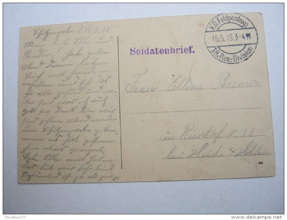 LASSIGNY   ,   Carte Postale Militaire Allemagne   1914/18 , 2 Scans - Lassigny