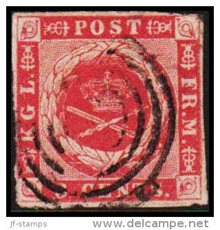 1866. 3 C. Carmine-rose, Burlage C Or D. Private Perforation. Thin Spot.  (Michel: 2) - JF180390 - Deens West-Indië