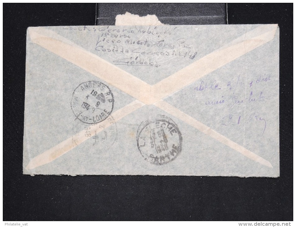 ARGENTINE - Enveloppe En Recommandée De Cordoba Pour La France En 1948 - A Voir - Lot P12797 - Lettres & Documents