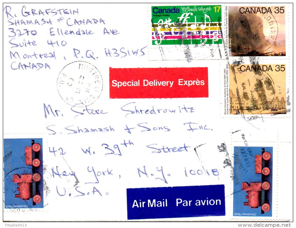 CANADA. Belle Enveloppe Special Delivery Exprès Ayant Circulé En 1980. - Exprès