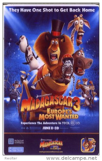 @+ Carte Cinema : Film "Madagascar 3" - Cinécartes