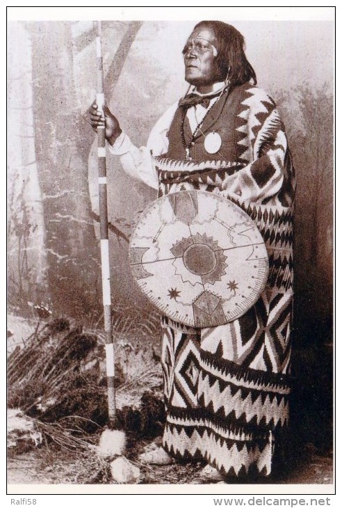 1 AK USA * San Juan Mescalero Apache Chief - The Last Great Chief Of The Mescalero Apache - Photo 1883 Druck Der AK 1994 - Indiani Dell'America Del Nord