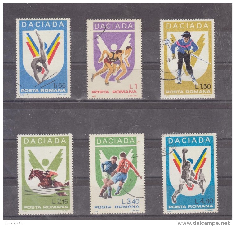 1978 - DACIADA / Competition Nationale De Sport Mi No 3542/3547 Et Yv No 3127/3132 - Gebraucht