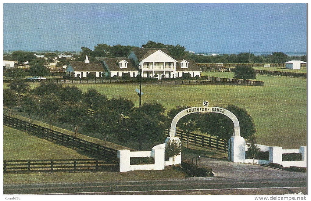 Cp Amérique Du Nord  USA  TEXAS DALLAS Southfork Ranch  Timbre AVIATION Alfred VERVILLE Et Cachet - Dallas