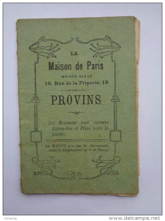 Réf: 9-7-19.                  PROVINS    La Maison De Paris. - Literature