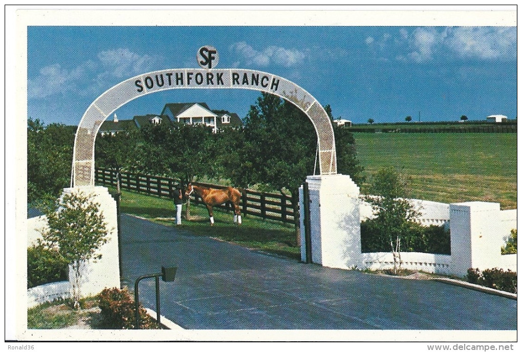 Cp Amérique Du Nord  USA  TEXAS DALLAS Southfork Ranch  Timbre AVIATION Alfred VERVILLE Et Cachet - Dallas