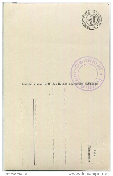 Kaiser Wilhelm-Denkmal Auf Dem Kyffhäuser - Foto-Ansichtskarte - Kyffhaeuser