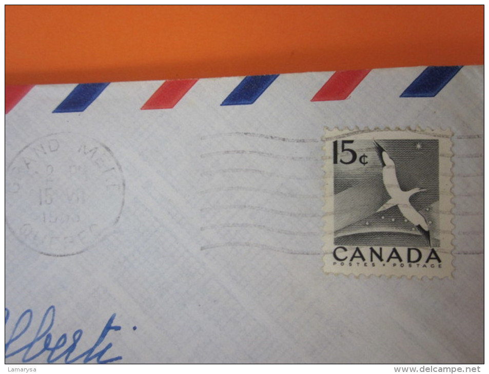 LETTRE DU CANADA GRAND MERE QUEBEC  POUR MARSEILLE >AIR MAIL - Lettres & Documents