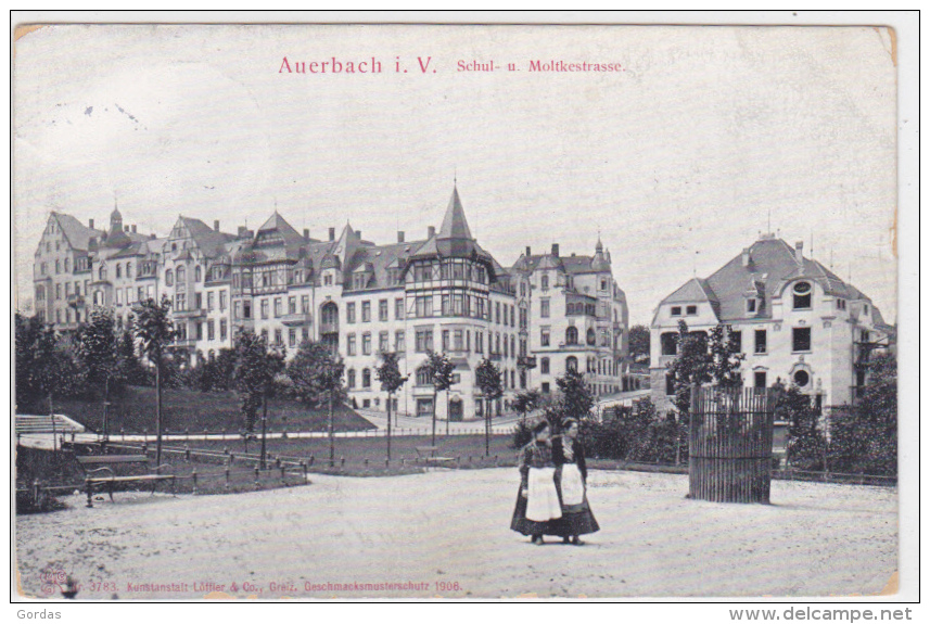 Germany - Auerbach - Schul- U. Moltkestrasse - Auerbach (Vogtland)