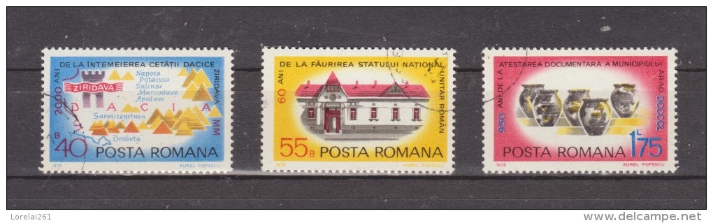1978 -  Anniv. Historiques  Mi No 3557/3559 Et Yv No 3139/3141 - Gebraucht
