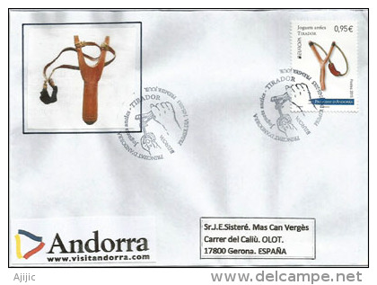 ANDORRA. Lance-pierres. Europa 2015 Andorra Español, Adressée En Espagne - 2015
