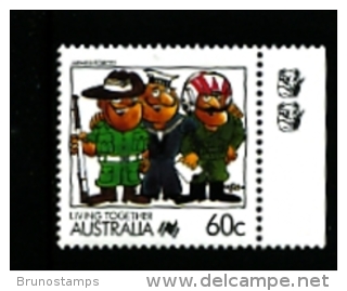 AUSTRALIA - 1991  60c.  ARMED FORCES  2 KOALAS  REPRINT  MINT NH - Proofs & Reprints