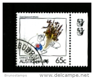 AUSTRALIA - 1990  65c.  TELECOMMUNICATIONS  2 KOALAS  REPRINT  FINE USED - Essais & Réimpressions