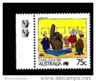AUSTRALIA - 1990  75c.  VISUAL ARTS  2 KOALAS  REPRINT  MINT NH - Essais & Réimpressions