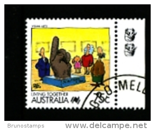 AUSTRALIA - 1990  75c.  VISUAL ARTS  2 KOALAS  REPRINT  FINE USED - Essais & Réimpressions