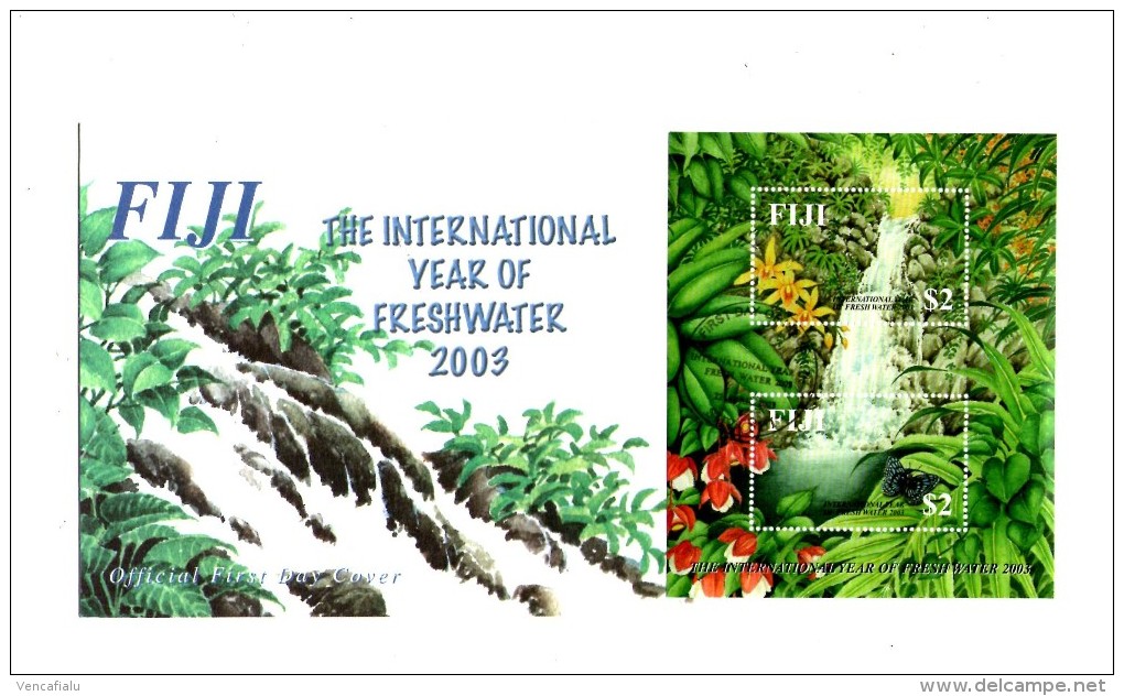 Fiji 2003 - Year Of Freshwater, Long FDC With S/S - Environment & Climate Protection