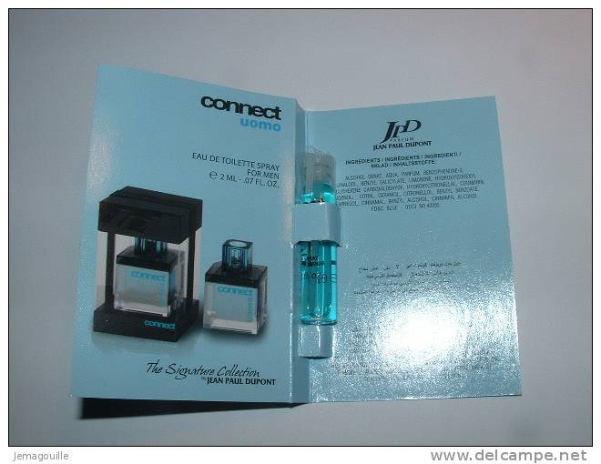 Connect Uomo - JEAN PAUL DUPONT - Pour Homme - Echantillon Tube Sur Carte 2 Ml - 2-02 - Perfume Samples (testers)