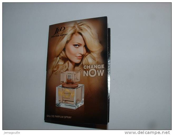 CHANGE NOW - JEAN PAUL DUPONT - Pour Femme - Echantillon Tube Sur Carte 2 Ml - 2-02 - Perfume Samples (testers)