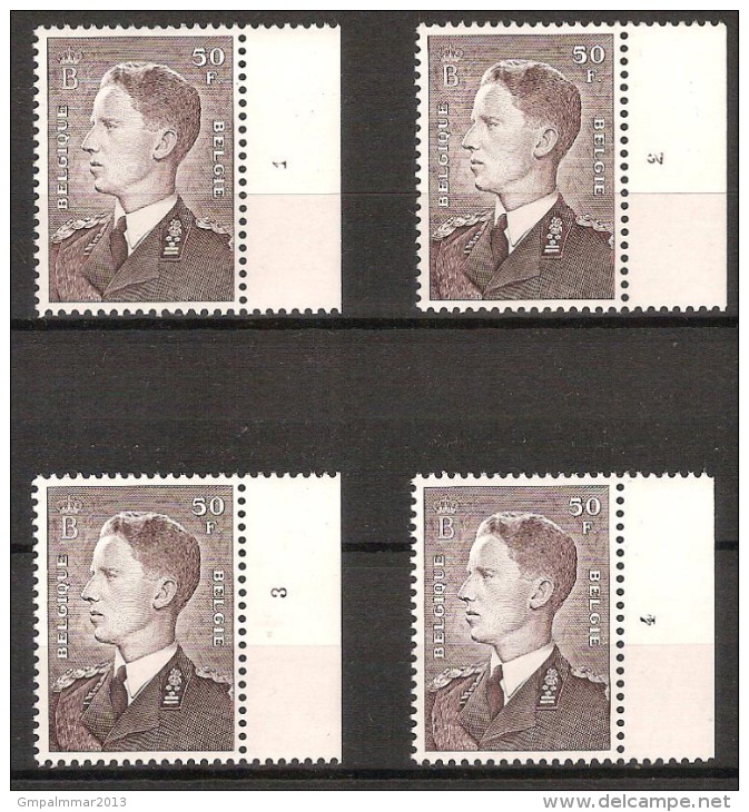 De Bast Nr. 879P  4 Plaatnummers  MNH **  ZELDZAAM Geheel ! LUXE ! - ....-1960