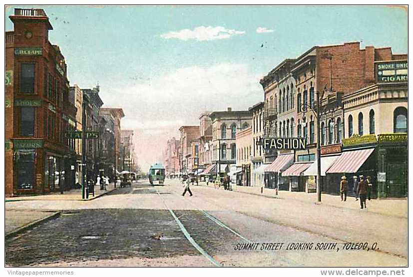 242329-Ohio, Toledo, Summit Street, Looking South, Rotograph No 62900 - Toledo