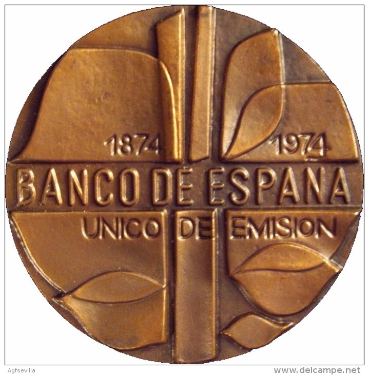 ESPAÑA. MEDALLA BANCO DE ESPAÑA. ÚNICO DE EMISIÓN. 1.974. CON ESTUCHE ORIGINAL. ESPAGNE. SPAIN - Professionals/Firms