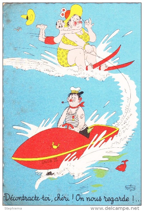 Carte Postale, Dessin Snob III, Dubout 1959 - Dubout