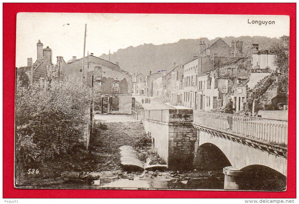 54. Longuyon. Pont Sur La Chiers Et La Crusnes. Feldpost Camouflé. Juin 1917 - Longuyon