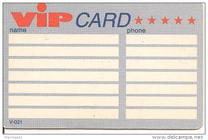 CARTE* -VIP CARD-IRO MAIDEN-R° Plastifié- TBE- - Autres & Non Classés