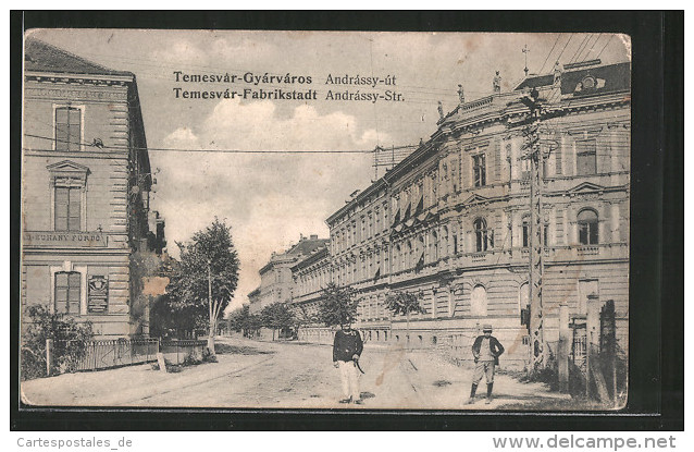 AK Temesvar-Gyarvaros / Josefstadt-Fabrikstadt, Andrassy-Strasse - Romania