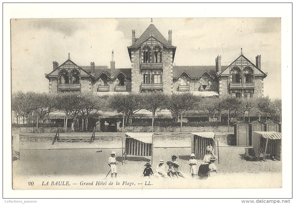 Cp, 44, La Baule, Grand Hôtel De La Plage, écrite 1917 - La Baule-Escoublac