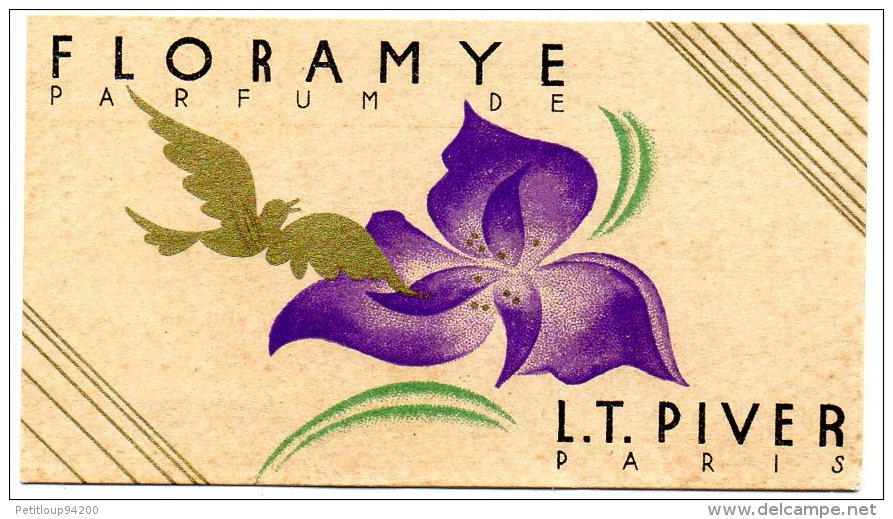 PUBLICITE CARTE PARFUMEE L.T. PIVERT PARIS Floramye CALENDRIER 1934 - Vintage (until 1960)