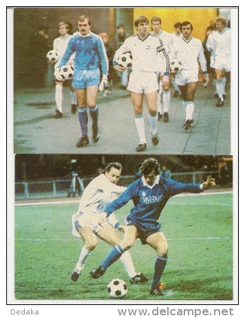 Pocket Calendars USSR 1987 -  2 &#1088;. - Sport - Soccer - Team  Dynamo (Kiev) - Petit Format : 1981-90