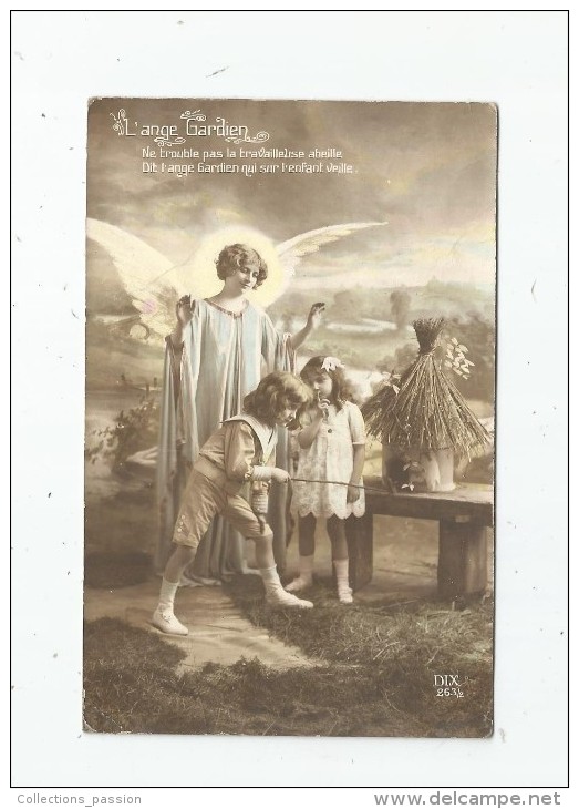 Cp , ANGE , Enfants , Garçon , Fille , Voyagée 1916 , Ed : Piprot - Anges