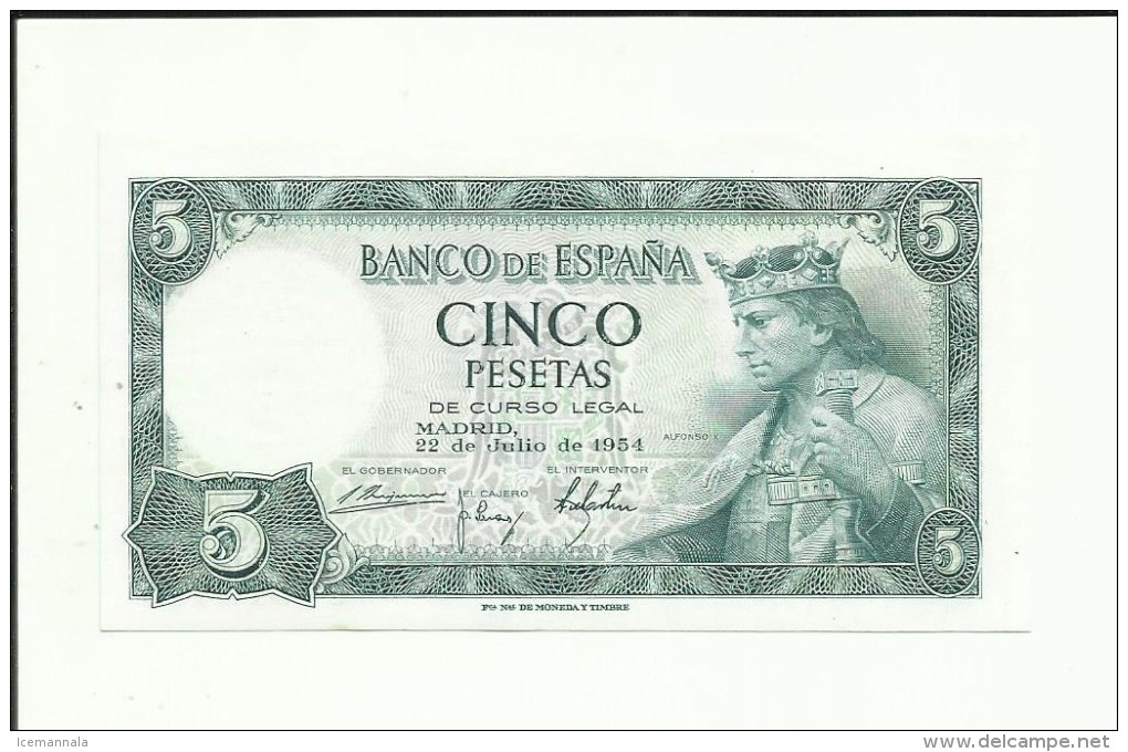 BILLETE 5 PESETAS 1954 - 5 Pesetas