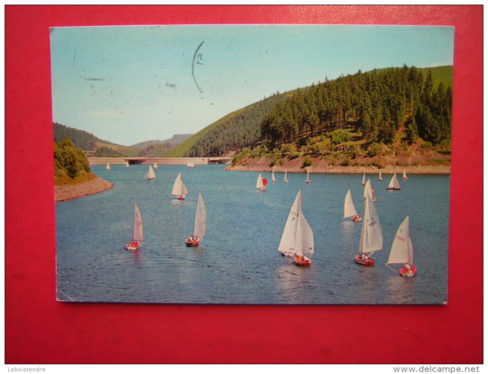 CPM ALLEMAGNE    DER SCHONE HARZ DIE OKERTALSPERRE   BATEAUX  VOILIERS    VOYAGEE 1975 TIMBRE  FLAMME - Oberharz