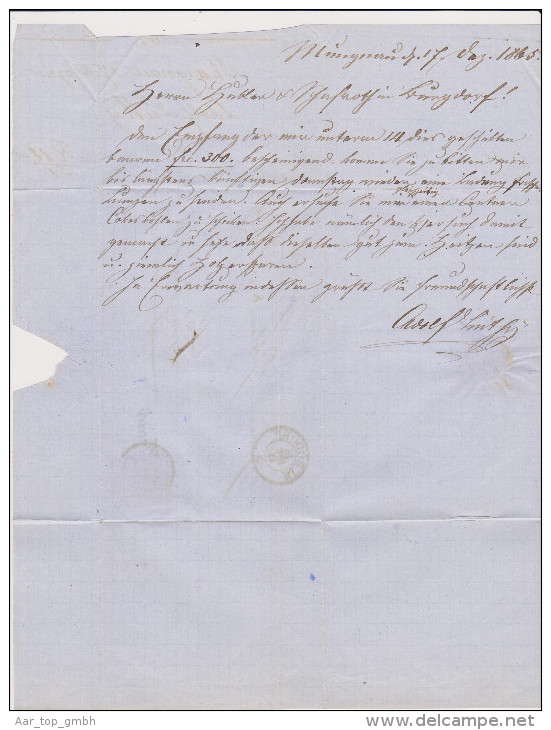 Heimat BE ZOLLBRÜCK 1865-12-18 Schreibschrift Stempel Auf 10Rp Zu#31 Sitzende Helvetia - Cartas & Documentos
