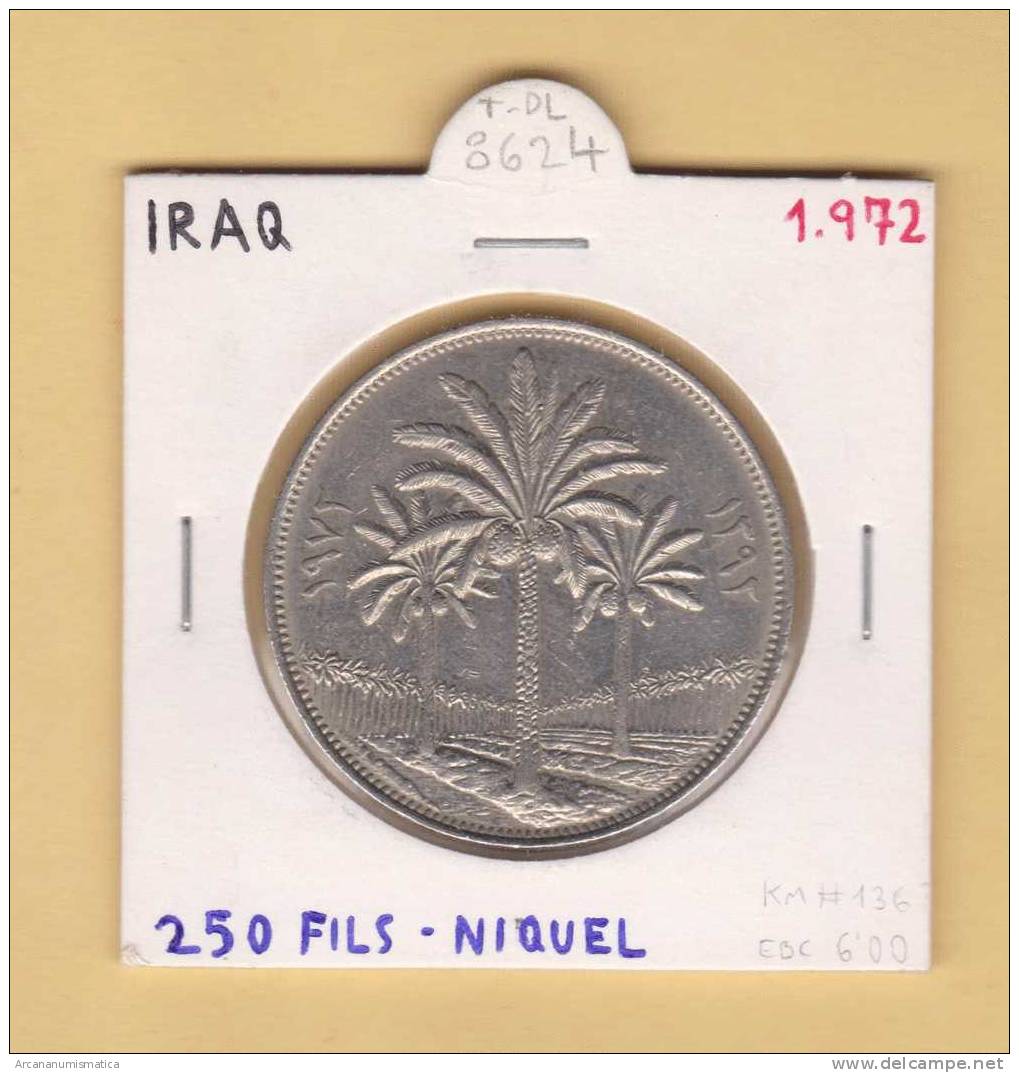 IRAK  250  FILS  1.972  KM#136   NIQUEL  EBC/XF   DL-8624 - Iraq