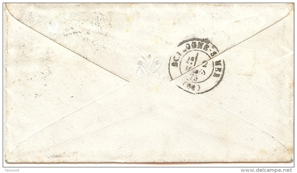 LSAU10BG- GRANDE BRETAGNE VICTORIA BICOLORE  2p+1p SUR LETTRE DE MARS 1875 POUR LA FRANCE - Briefe U. Dokumente