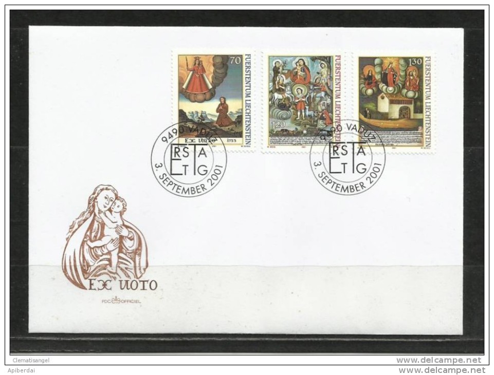 Liechtenstein - 2001 Ex Voto (unused Serie +  FDC) - Cartas & Documentos