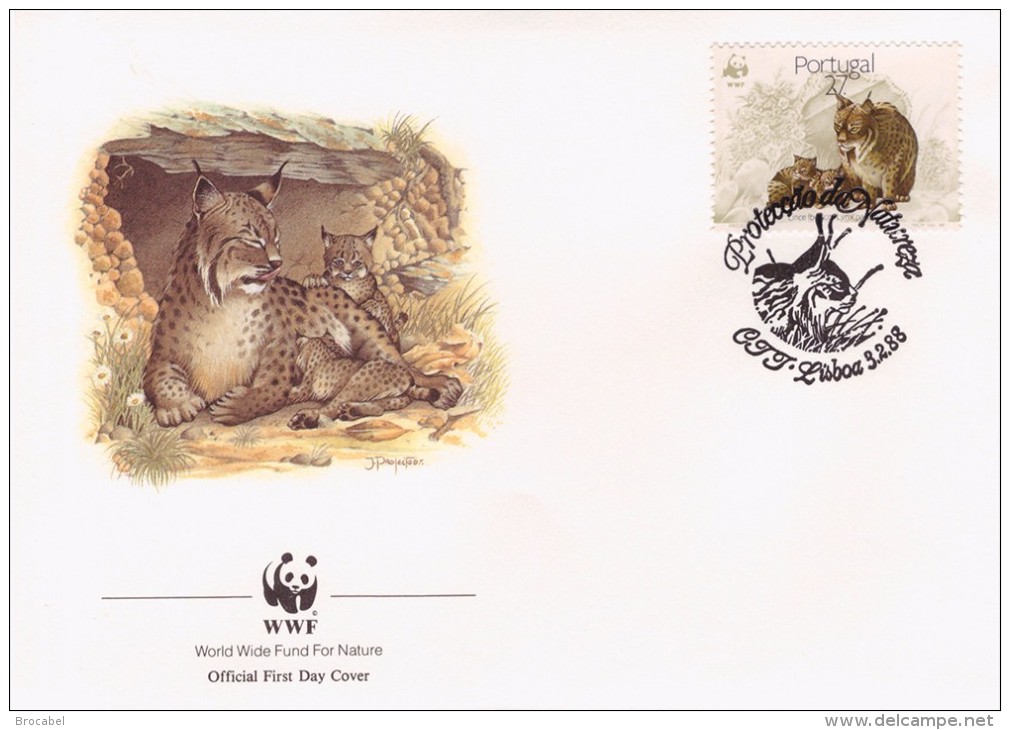 WWF Portugal 4 FDC  Felins - FDC