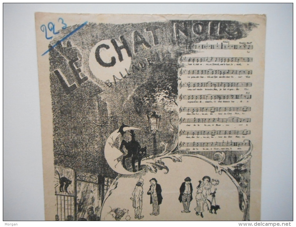 CABARET DU CHAT NOIR, LE CHAT NOIR, ARISTIDE BRUANT, ANCIENNE PARTITION Illustrée - Spartiti