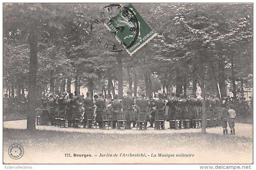 Bourges      18      Musique Militaire, Jardin De L'Archevêché - Bourges