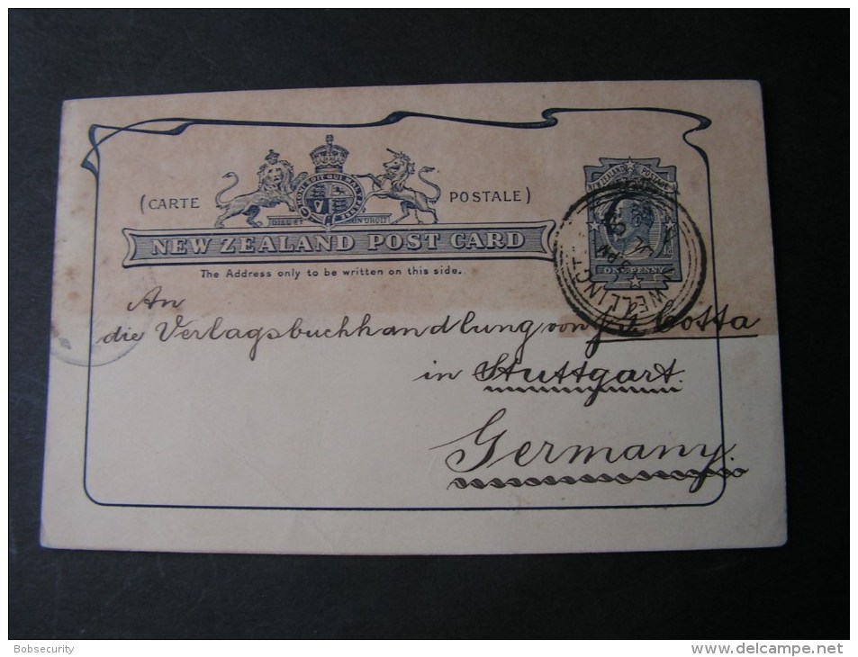 == NZ Crd To Germany 1903 - Briefe U. Dokumente