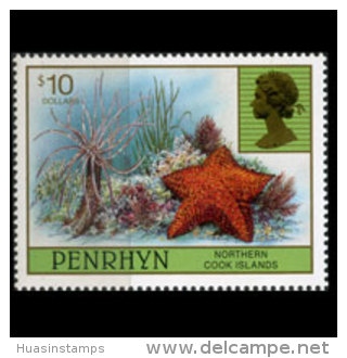 PENRHYN 1998 - Scott# 435A Seastars $10 MNH - Penrhyn