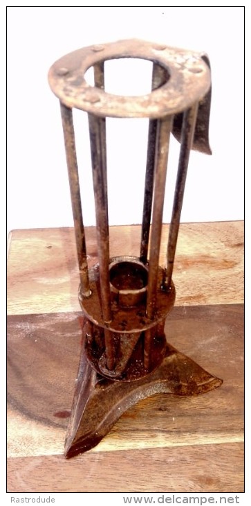 Pair Of Artisan Iron Candle Holders - Menorca Balears - Ca 1850 - Ironwork