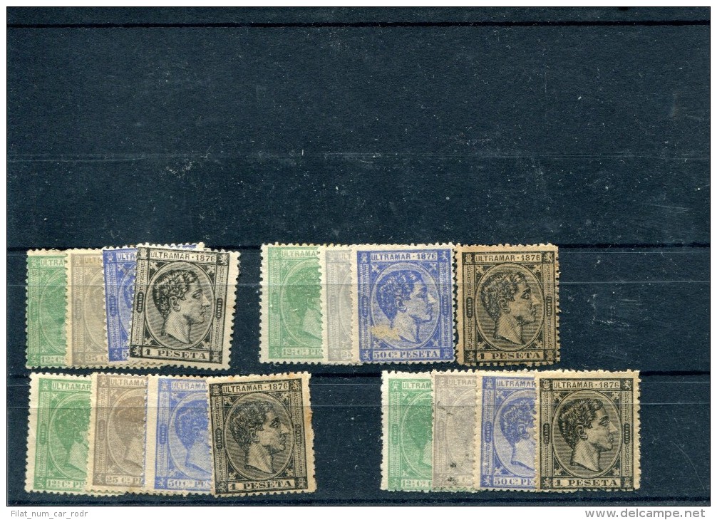 CUBA 35/38 SIN GOMA OFERTA 1 SERIE 10 EUROS - Cuba (1874-1898)