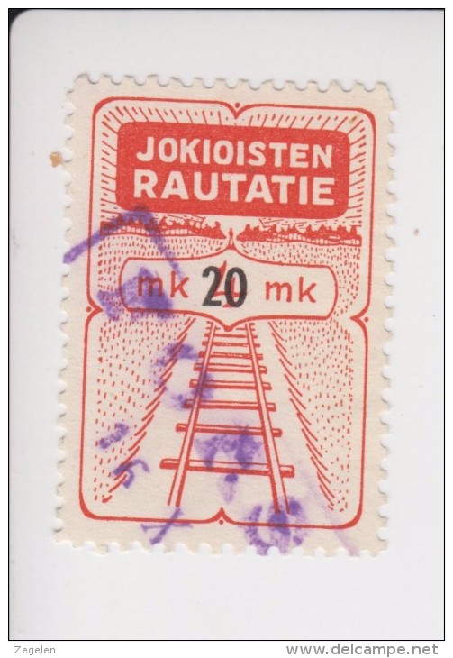 Finland Spoorwegzegel Cataloog Hellman-Sarinen Lokale Lijn Jokioinin(Jokhis) 31 Gestempeld - Parcel Post