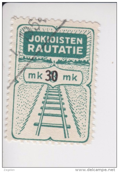 Finland Spoorwegzegel Cataloog Hellman-Sarinen Lokale Lijn Jokioinin(Jokhis) 32 Gestempeld - Paketmarken